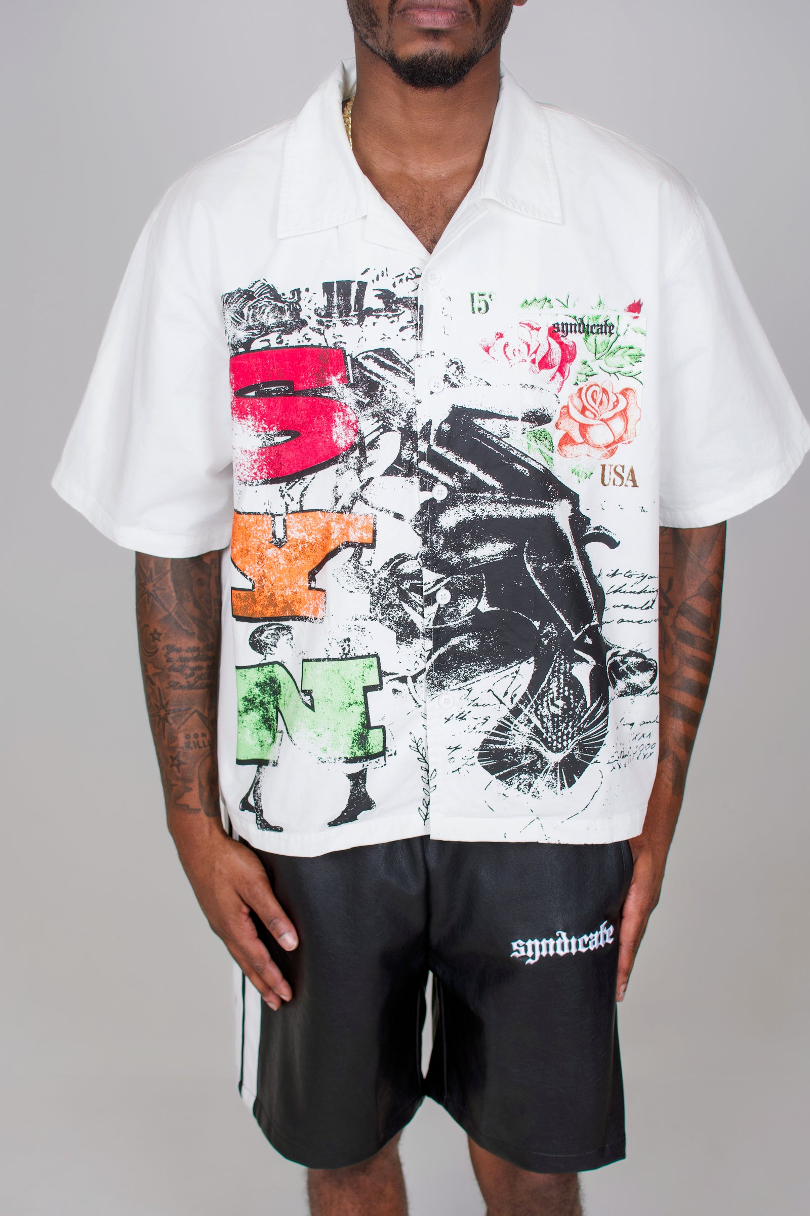 Syn Guns & Roses Bowling Shirt – Syndicate Streetwear MIA
