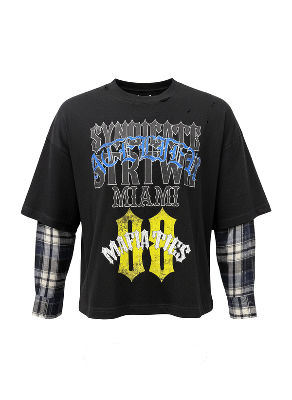 Syn Mafia Ties Flannel Hybrid Tee
